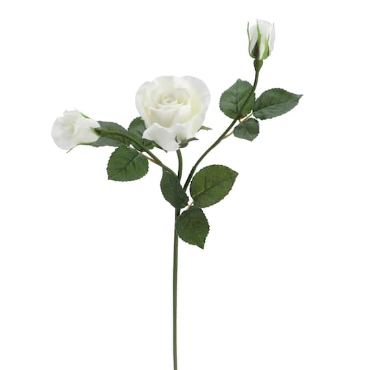 White Faux Real Rose Stem by Ashland®